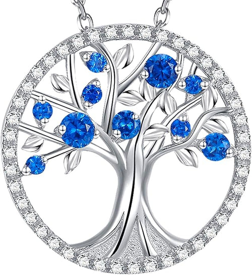 Tree of Life Sapphire Necklace - Rose & Oliver