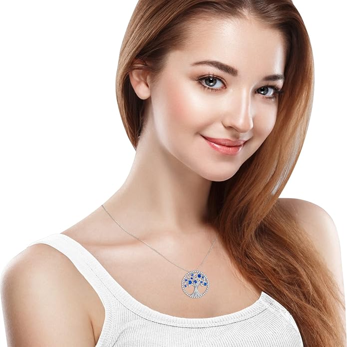 Tree of Life Sapphire Necklace - Rose & Oliver