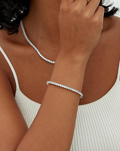 Moissanite Tennis Bracelet (White Gold) - Rose & Oliver