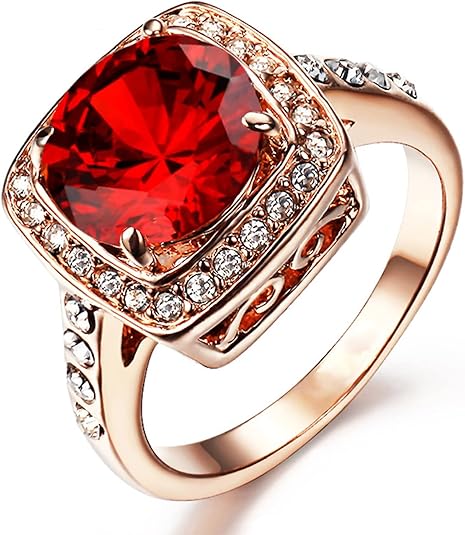 Ruby Halo Statement Ring - Rose & Oliver