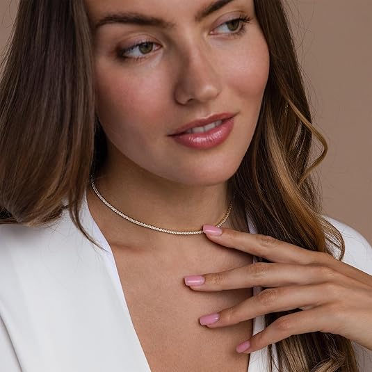 Tennis Necklace (Gold) - Rose & Oliver
