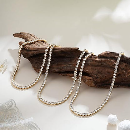 Tennis Necklace (Gold) - Rose & Oliver