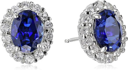 Oval White Sapphire Stud Earrings - Rose & Oliver