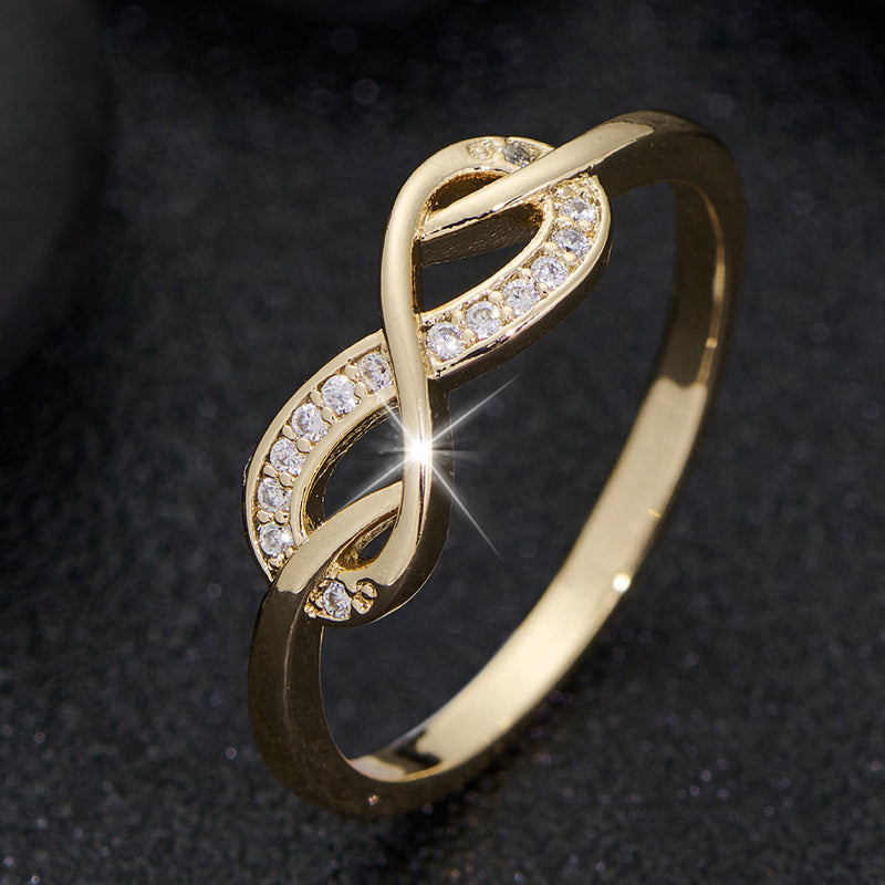 Lysette Crystal Infinity Ring - Rose & Oliver