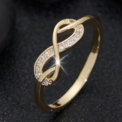 Lysette Crystal Infinity Ring - Rose & Oliver
