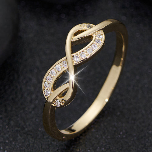 Lysette Crystal Infinity Ring - Rose & Oliver