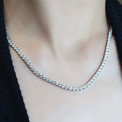 Tennis Necklace (White Gold) - Rose & Oliver