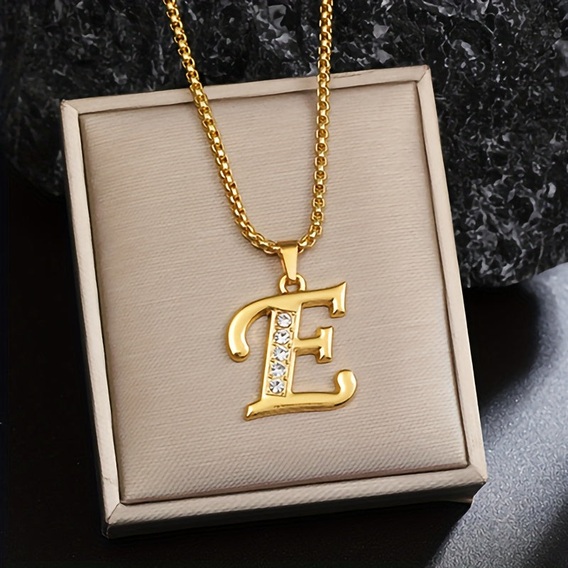 Crystal Accent Initial Necklace - Rose & Oliver