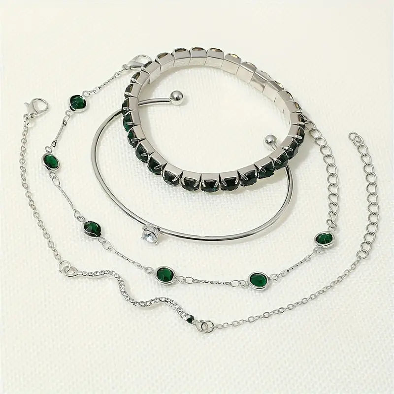 Johanna Emerald Bracelet Set - Rose & Oliver