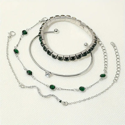 Johanna Emerald Bracelet Set - Rose & Oliver