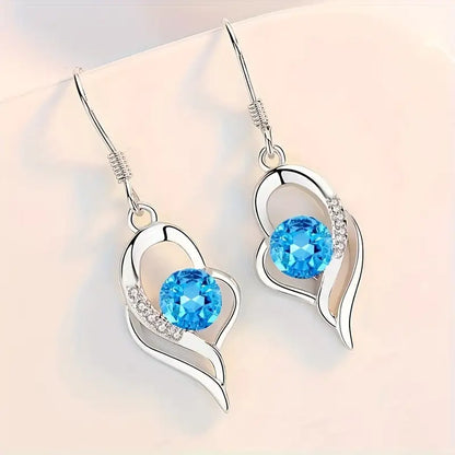 Eclipse Heart Drop Earrings - Rose & Oliver