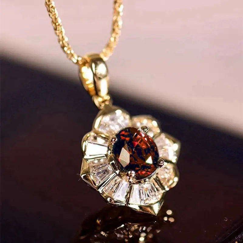 Kavella Solcrimson Necklace - Rose & Oliver