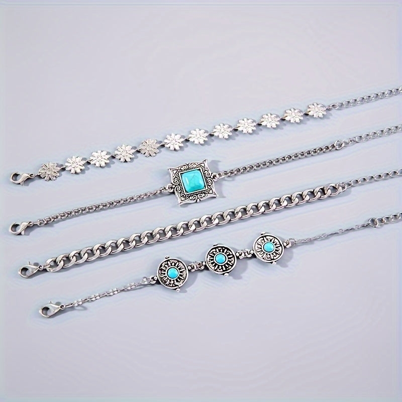Sky Stone Layered Bracelet Set - Rose & Oliver