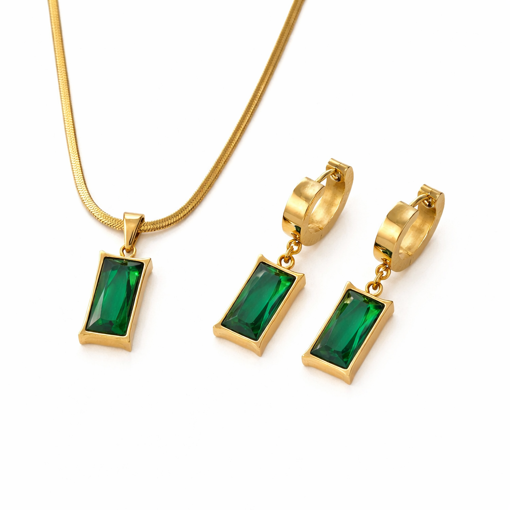 Victoria Emerald Jewelry Set - Rose & Oliver