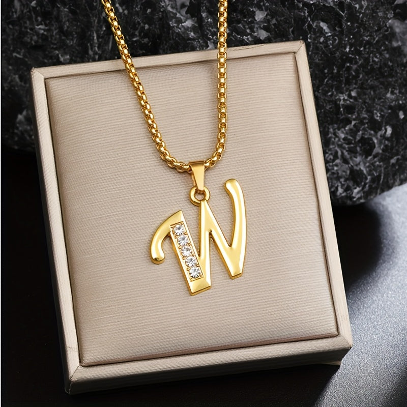 Crystal Accent Initial Necklace - Rose & Oliver