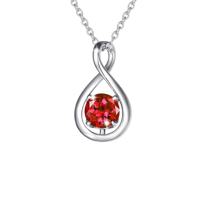 Ruby Infinity Pendant Necklace - Rose & Oliver