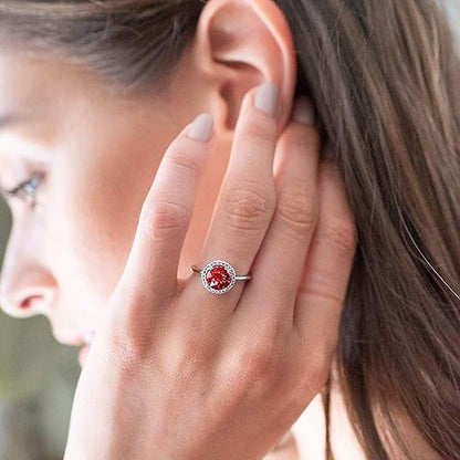 Crimson Glow Promise Ring - Rose & Oliver