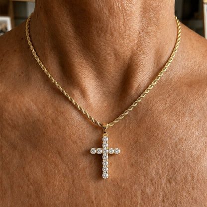 Classic Diamond Cross Necklace