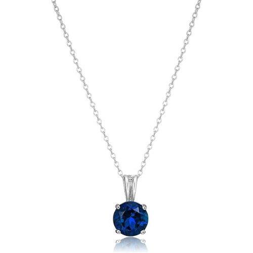 Round Cut Sapphire Necklace - Rose & Oliver