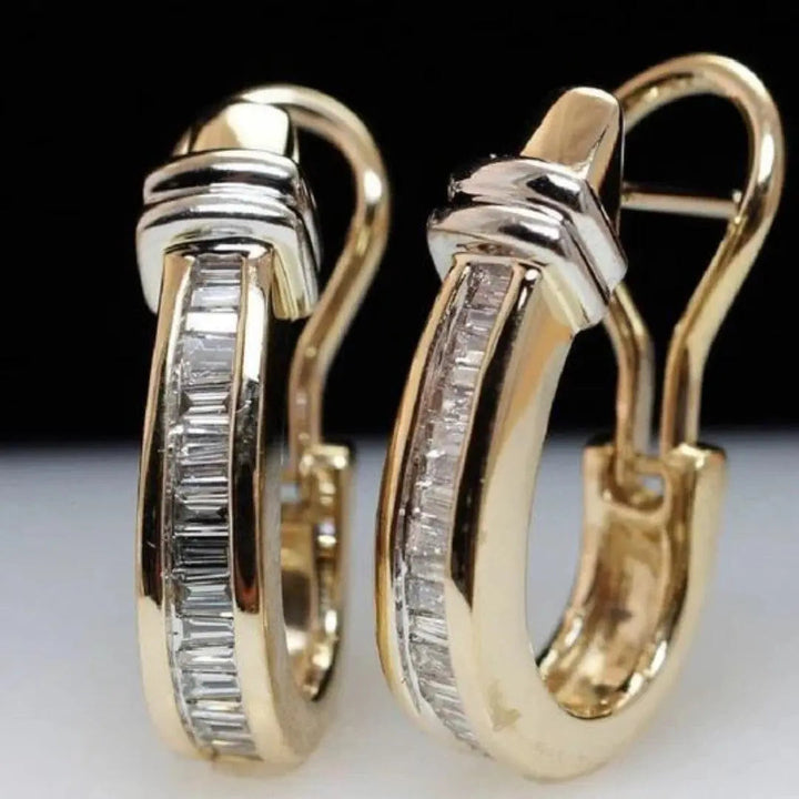 Vintage gold and diamond earrings by Rose & Oliver - product image 1