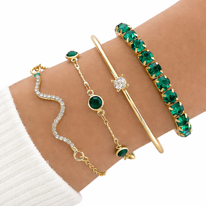 Johanna Emerald Bracelet Set - Rose & Oliver