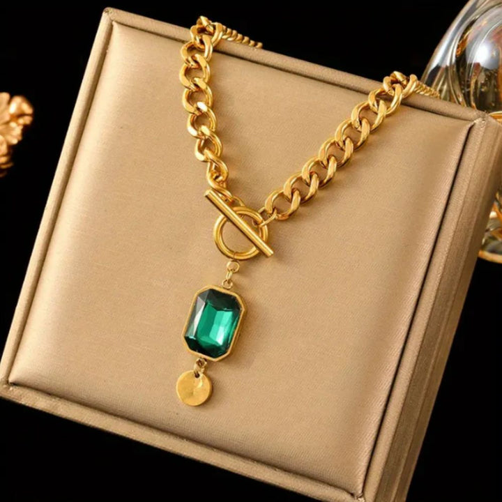 Emerald Pendant Necklace by Rose & Oliver - product image 1