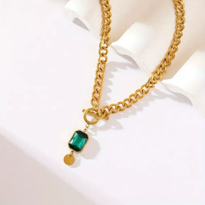 Emerald Pendant Necklace by Rose & Oliver - product image 3