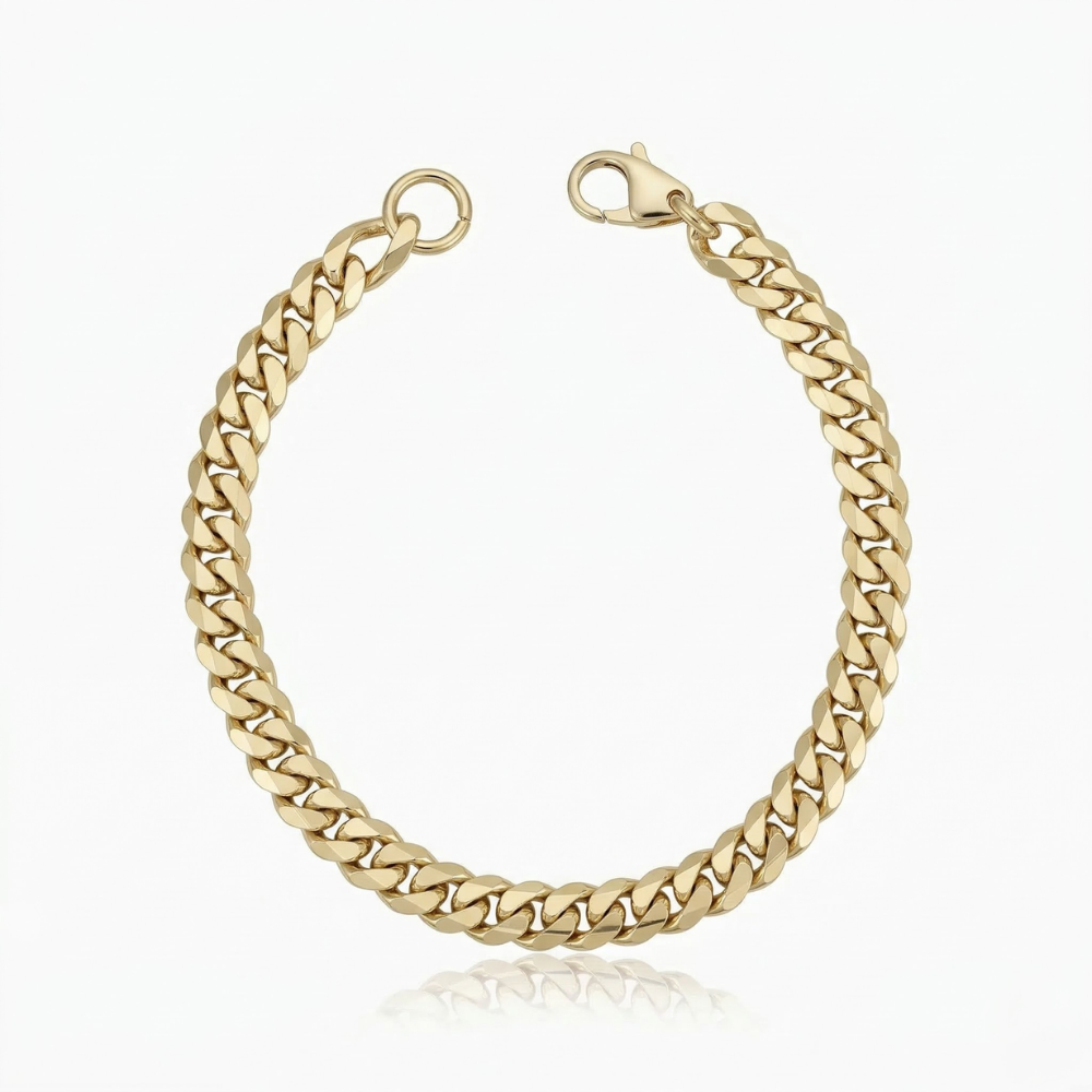 Estate Cuban Bracelet (White Gold) - Rose & Oliver