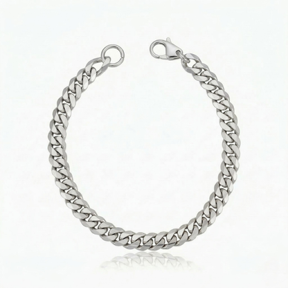 Estate Cuban Bracelet (White Gold) - Rose & Oliver