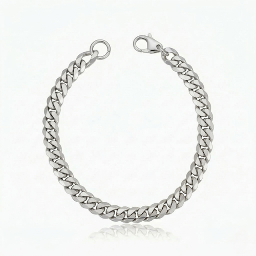 Estate Cuban Bracelet (White Gold) - Rose & Oliver