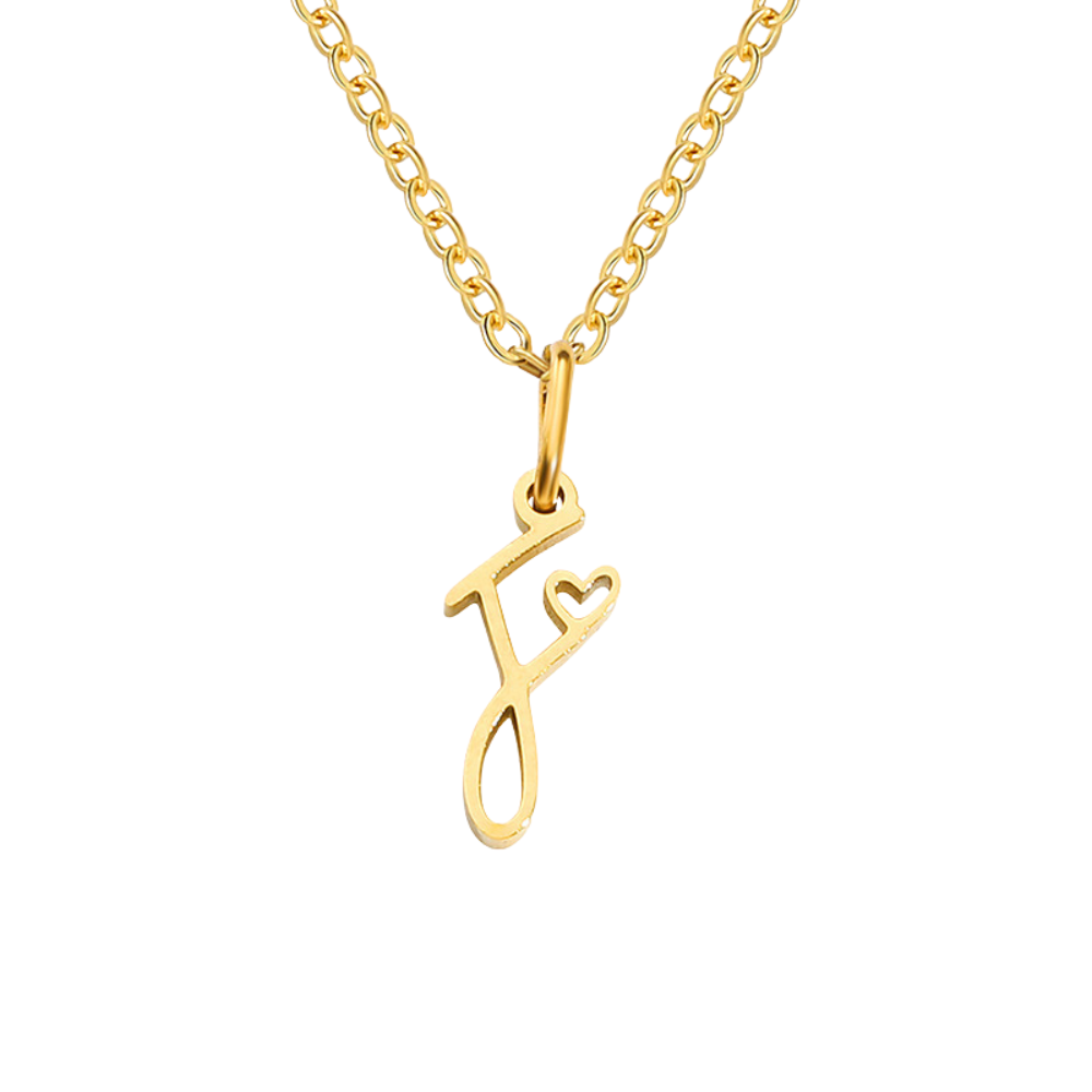 Initial Heart Necklace - Rose & Oliver