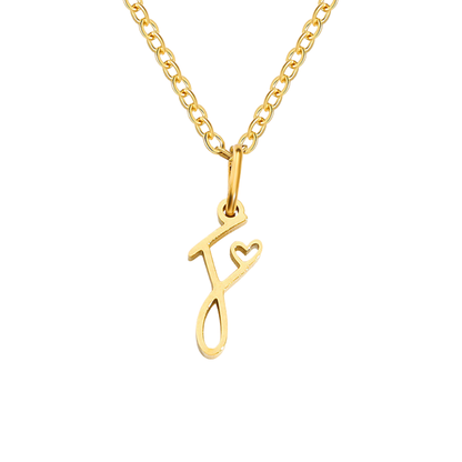 Initial Heart Necklace - Rose & Oliver