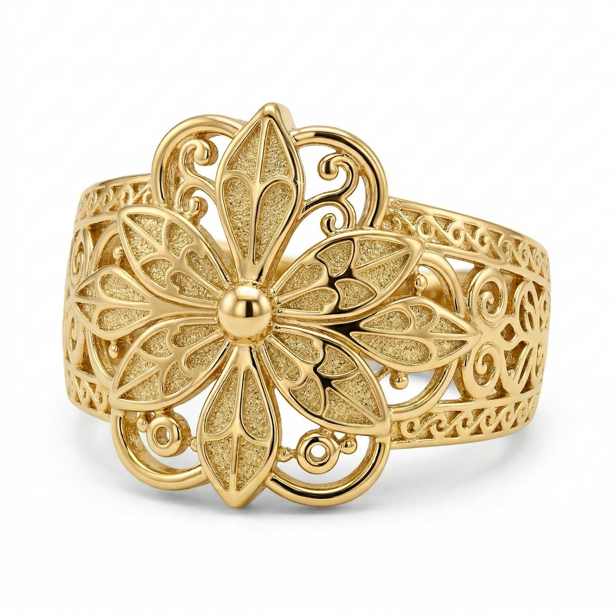 Vintage Inspired Flower Ring - Rose & Oliver
