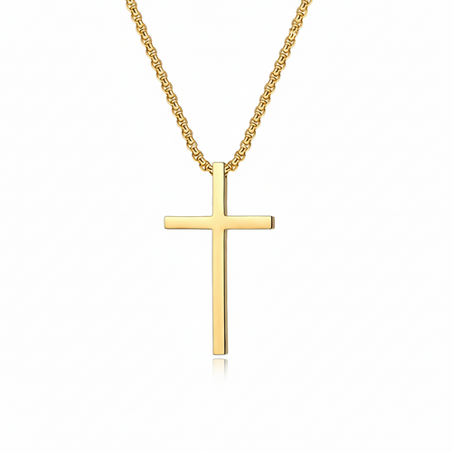 Bezel Cross Necklace - Rose & Oliver
