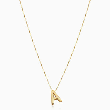 Love Letter Initial Necklace (White Gold) - Rose & Oliver