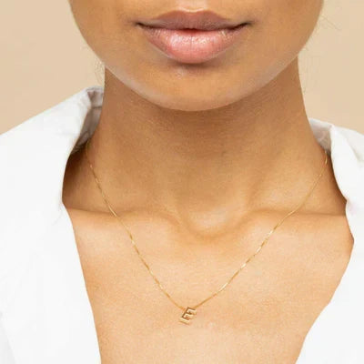 Love Letter Initial Necklace (White Gold) - Rose & Oliver