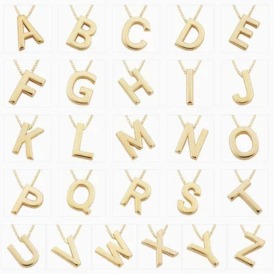 Love Letter Initial Necklace (White Gold) - Rose & Oliver