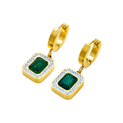 Amara Pearl Emerald Earrings - Rose & Oliver