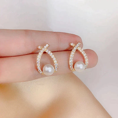 Pearl and Sequin Earrings - Rose & Oliver