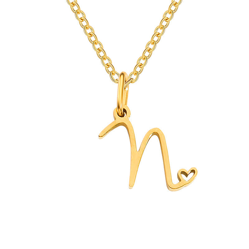 Initial Heart Necklace - Rose & Oliver