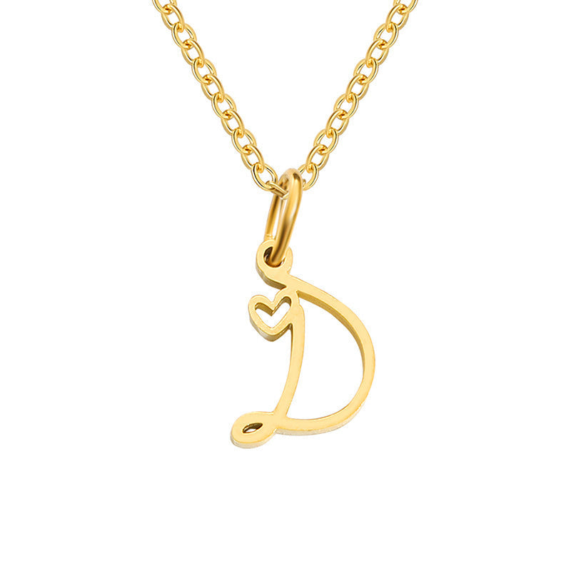 Initial Heart Necklace - Rose & Oliver