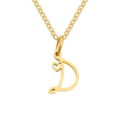 Initial Heart Necklace - Rose & Oliver