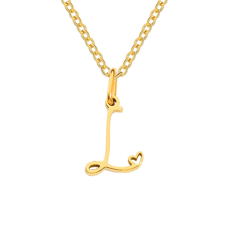 Initial Heart Necklace - Rose & Oliver