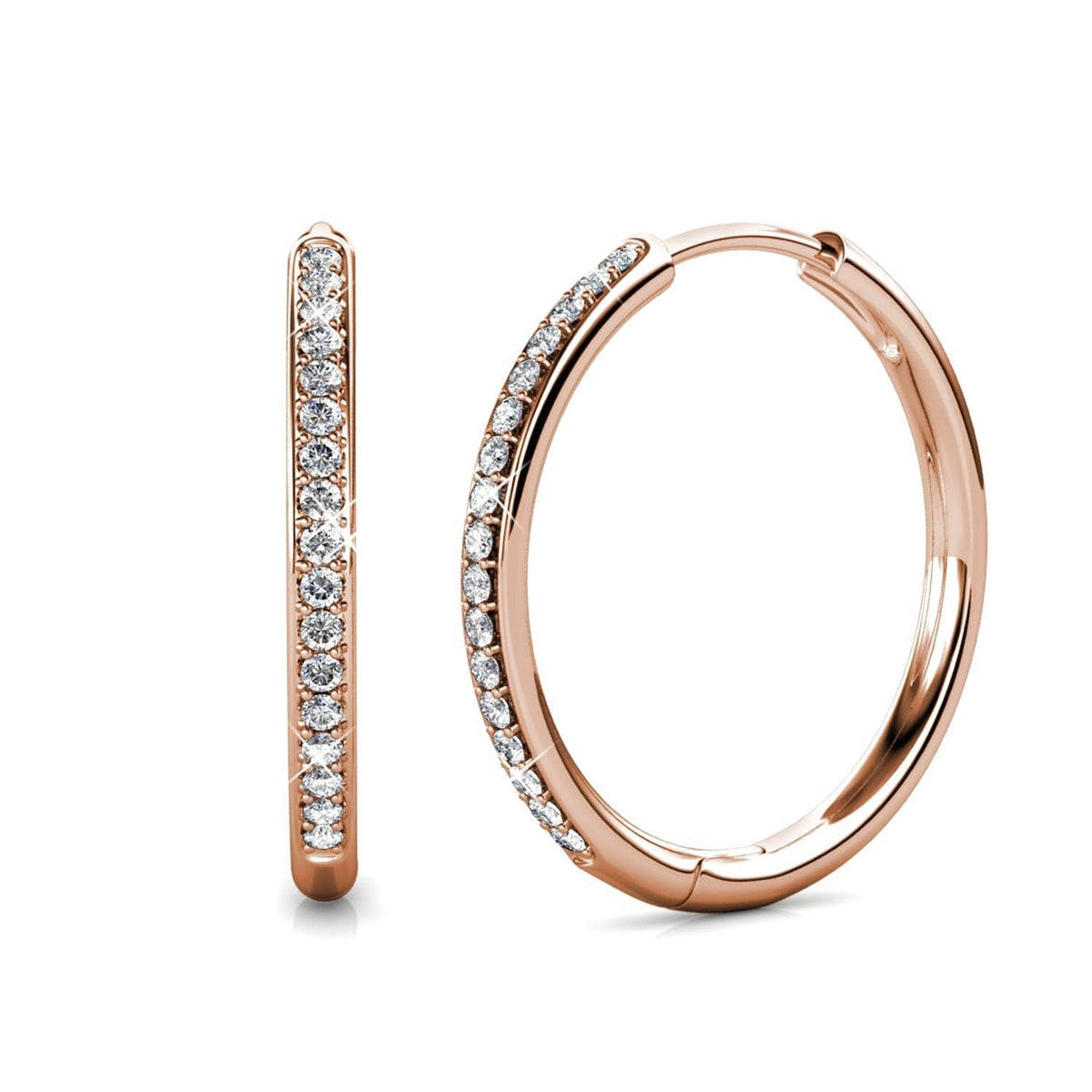 Sorel Pavé Earrings (White Gold) - Rose & Oliver