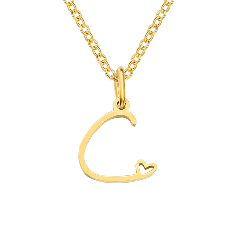 Initial Heart Necklace - Rose & Oliver