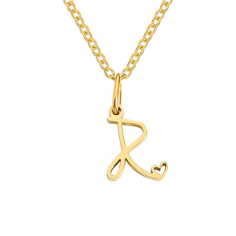 Initial Heart Necklace - Rose & Oliver