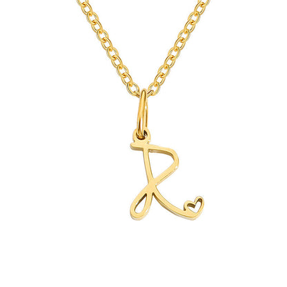 Initial Heart Necklace - Rose & Oliver