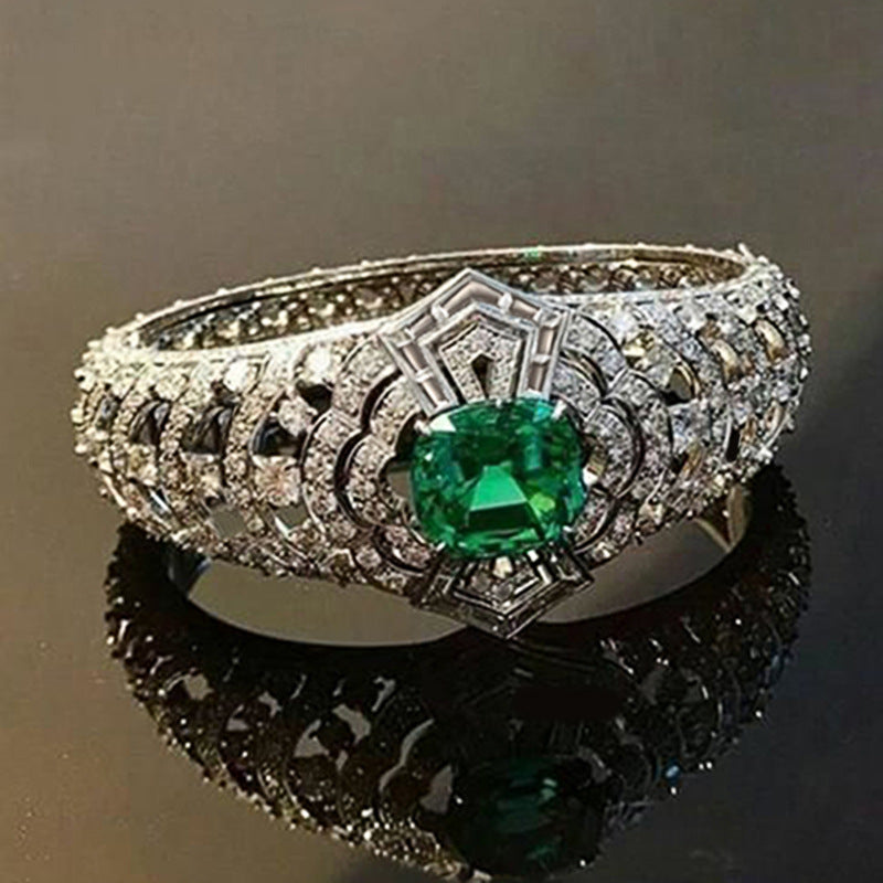 Emerald Art Deco Ring - Rose & Oliver