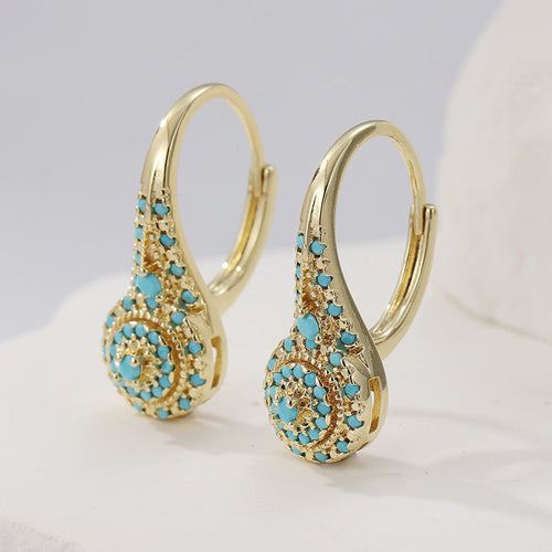 Valenne Turquoise Cluster Earrings - Rose & Oliver