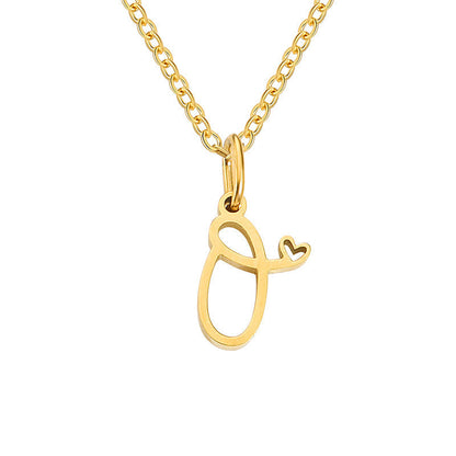 Initial Heart Necklace - Rose & Oliver
